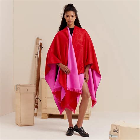 hermes libris reversible poncho.